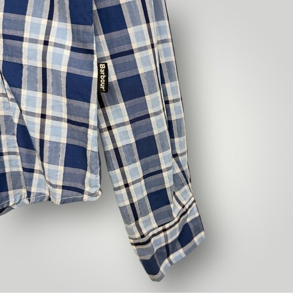 BARBOUR Plaid The Ledies Button down Shirt Sz 8 - Picture 2 of 10